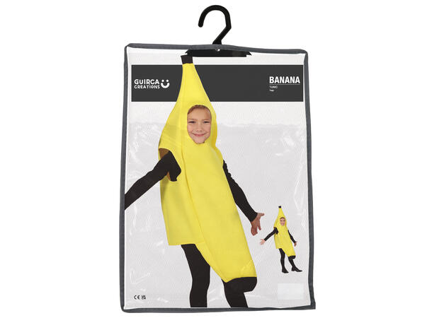 Banankostyme barn 1 Barnekostyme - Str 3-6 År 