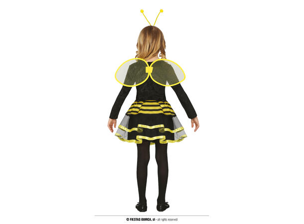Bie kjole m/vinger - Gul/Sort 1 Barnekostyme til jente - Str 7-9 År 