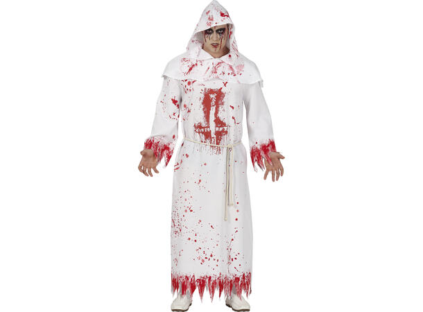 Blodig munkekostyme - Hvit 1 Herrekostyme - str 52-54 (L) 