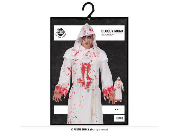 Blodig munkekostyme - Hvit 1 Herrekostyme - str 52-54 (L) 