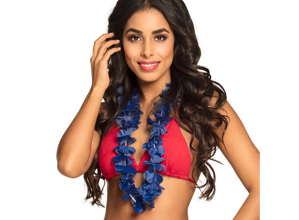 Blomsterkrans Hawaii - Blå 1 Blomsterkrans i plast 