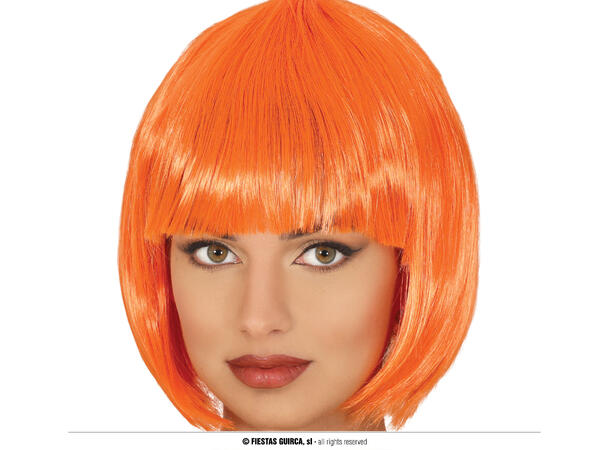 Bobparykk - Oransje 1 Parykk i syntetisk hår - 100gr - Dame 