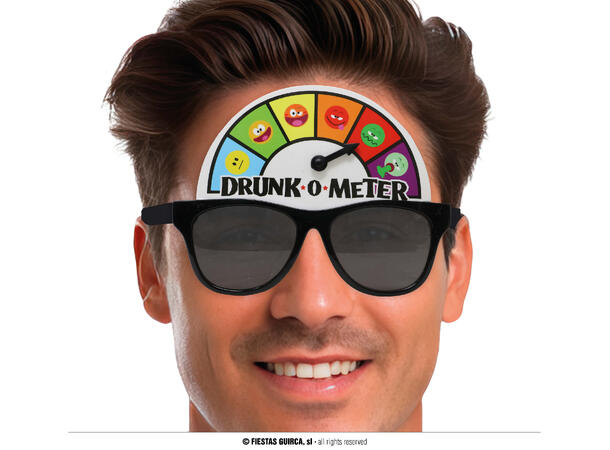Briller - "Drunk o Meter" 1 par briller i plast 