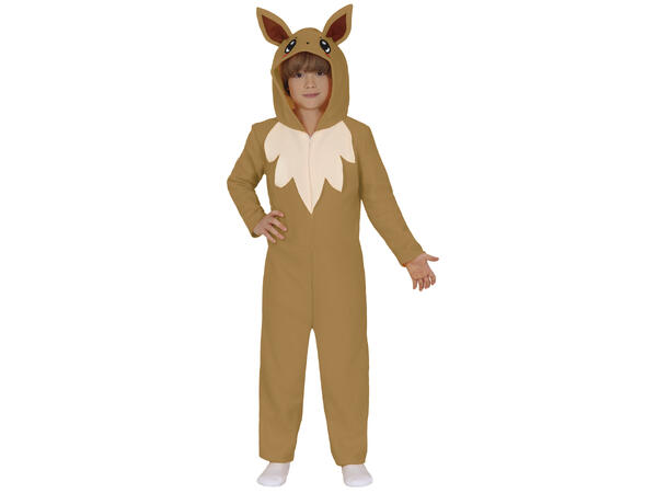 Brun revekostyme - Onepiece 1 Barnekostyme Unisex - Str 5-6 År 