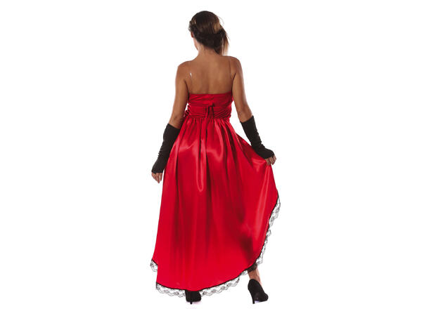 Burlesque - damkjole - rød 1 Damekostyme - str 38-40 (M) 