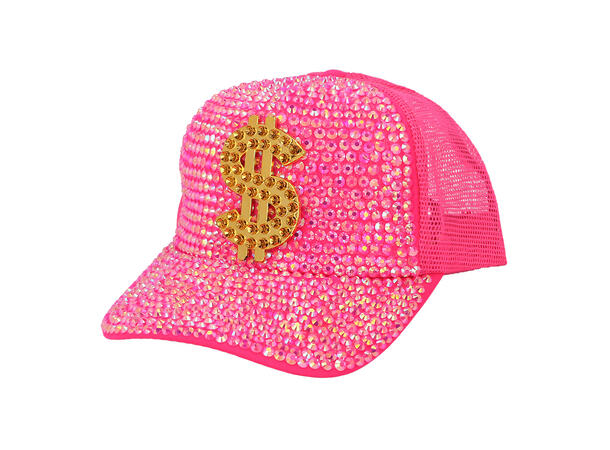 Caps - Neon m/"$"-tegn - 4 farger ass. 1 Caps til voksen - Onesize 