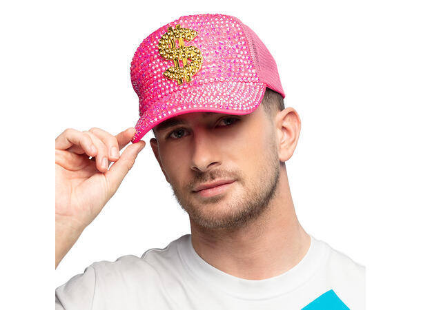 Caps - Neon m/"$"-tegn - 4 farger ass. 1 Caps til voksen - Onesize 