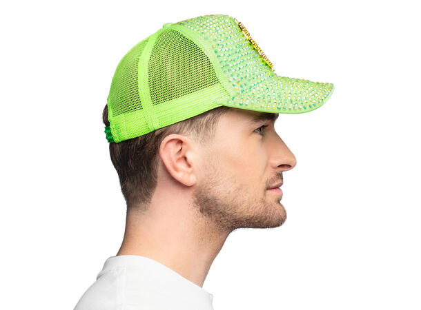 Caps - Neon m/"$"-tegn - 4 farger ass. 1 Caps til voksen - Onesize 