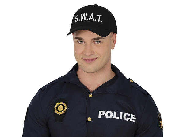 Caps - Sort - S.W.A.T. 1 Caps til voksen - Onesize 