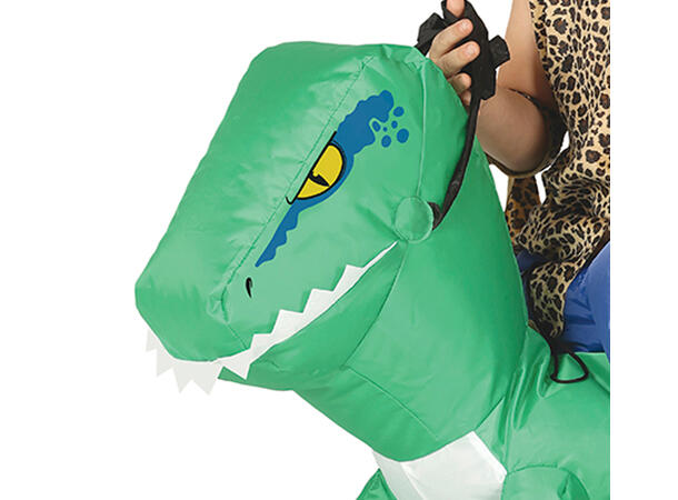 Carry Me kostyme - Dinosaur - Grønn 1 Oppblåsbart kostyme - Str 7-9 År 