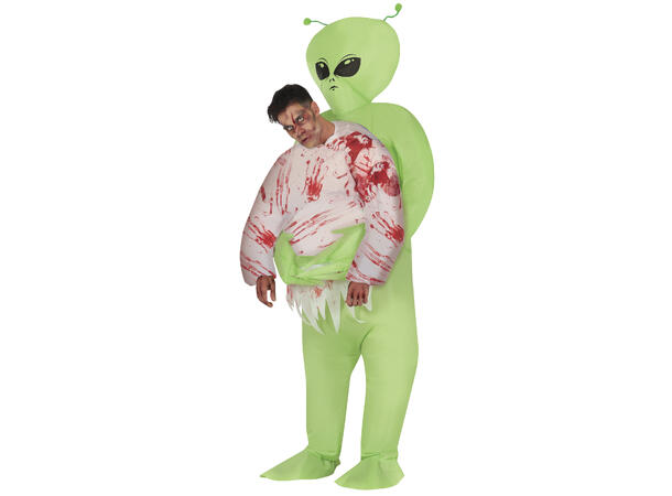 Carry me kostyme - Skummel Alien 1 Opplåsbart kostyme - str 52-54 (L) 