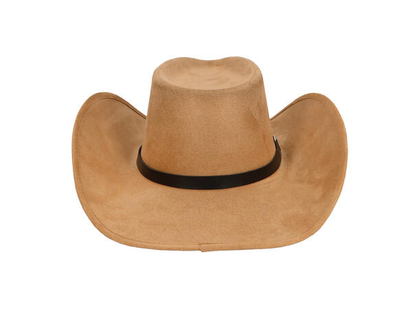 Cowboyhatt - Bronco - Beige m/bånd 1 Hatt til voksen - Onesize 
