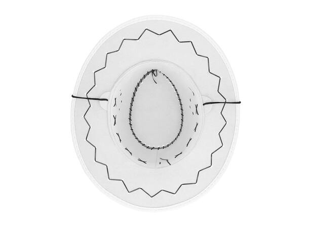 Cowboyhatt - Hvit - Lærlook 1 Hatt til voksen - Onesize 