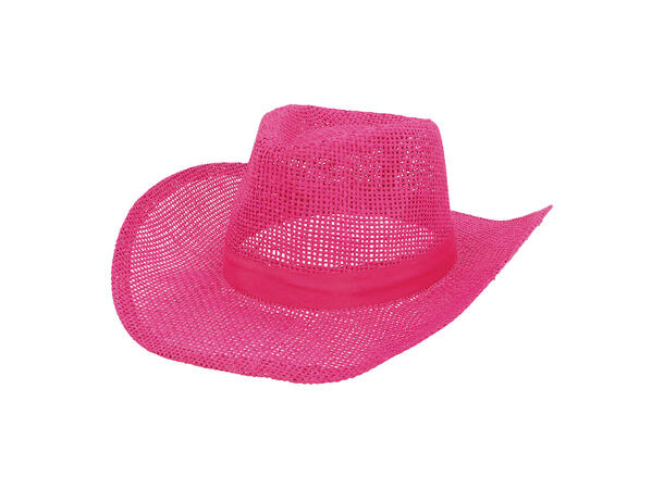 Cowboyhatt - Netting - Rosa 1 Hatt til voksen - Onesize 