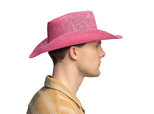 Cowboyhatt - Netting - Rosa 1 Hatt til voksen - Onesize 