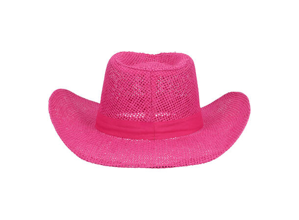 Cowboyhatt - Netting - Rosa 1 Hatt til voksen - Onesize 