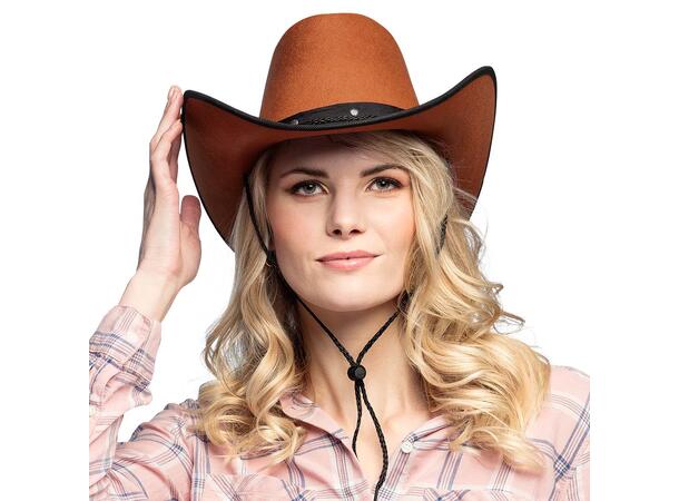 Cowboyhatt - Wichita - Brun 1 Hatt til voksen - Onesize 