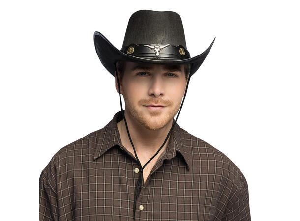 Cowboyhatt - Wyatt - Sort 1 Hatt til voksen - Onesize 