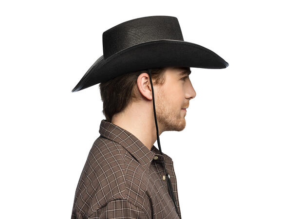 Cowboyhatt - Wyatt - Sort 1 Hatt til voksen - Onesize 