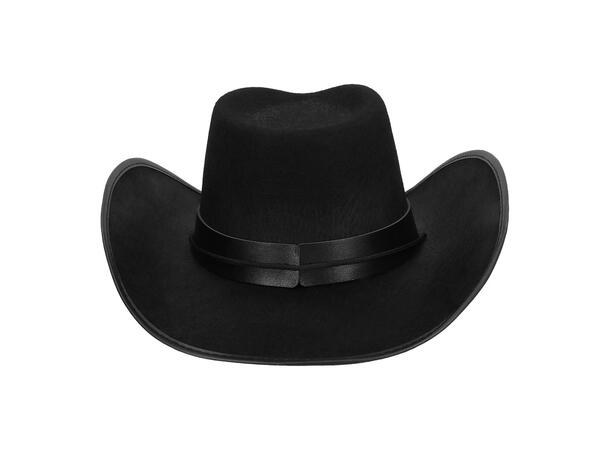 Cowboyhatt - Wyatt - Sort 1 Hatt til voksen - Onesize 