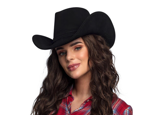 Cowboyhatt - Wyoming - Sort 1 Hatt til voksen - Onesize 