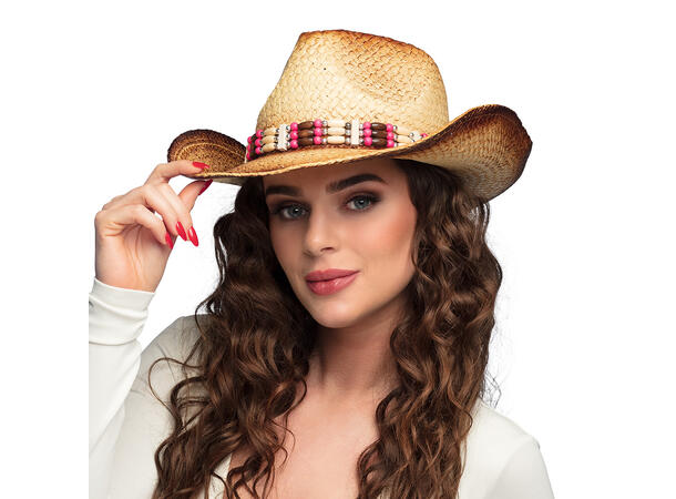 Cowboyhatt i strå - Dreamville 1 Hatt til voksen - Onesize 