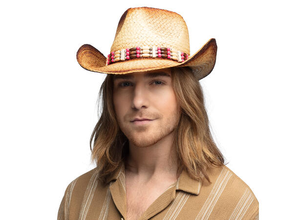 Cowboyhatt i strå - Dreamville 1 Hatt til voksen - Onesize 