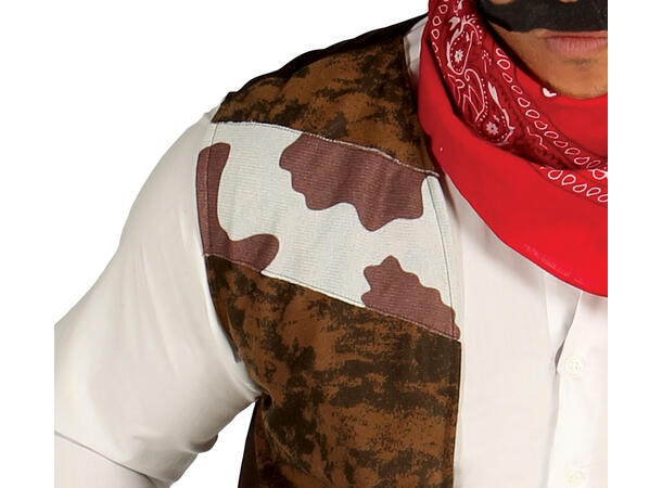 Cowboykostyme - Vest og Chaps 1 Herrekostyme - str 48-50 (M) 