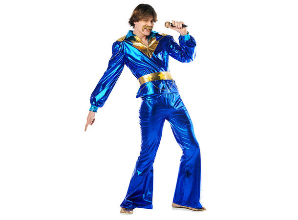 Dancing King - Mørk blå 1 Herrekostyme - Str XL 