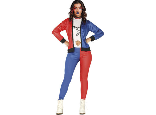 Dangerous Girl - Rød og blå 1 Damekostyme - str 44-46 (XL) 