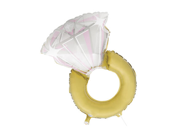 Diamantring - Gigantisk 1 Folieballong med form - 81cm