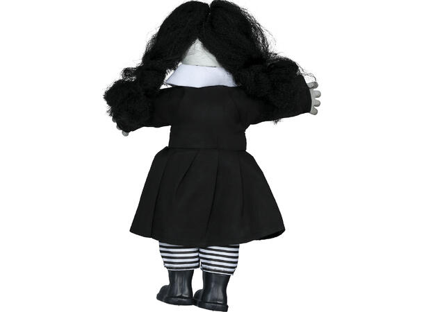 Dukke m/sort kjole 1 Figur - 38cm 