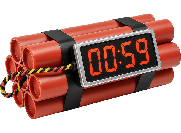 Dynamittkubber  m/timer 1 Dynamittkubbe i plast - 22cm 