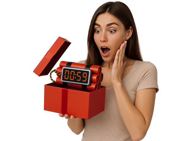 Dynamittkubber  m/timer 1 Dynamittkubbe i plast - 22cm 