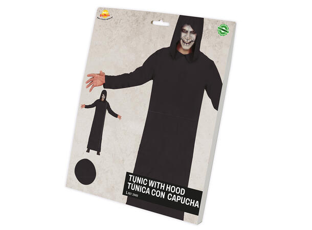 Døden - Tunika m/Hette - Sort 1 Kostyme til voksen - Str 52-54 (L) 