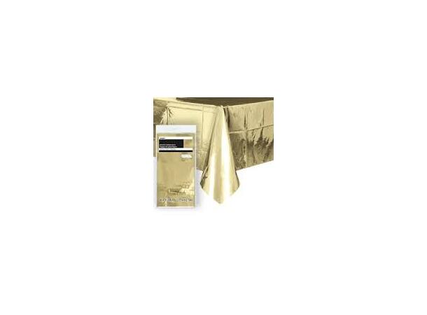 Ensfarget Skinnende Gull 1 Plastikkduk firkantet - 137x274cm