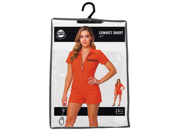 Fangekostyme - kort onepiece - Oransje 1 Damekostyme - str 38-40 (M) 