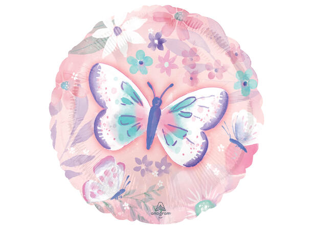 Flutter folieballong 1 Folieballong Rund - 43cm (18")