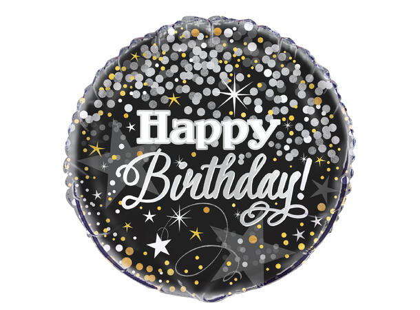 Glitrende Bursdag 1 Folieballong - 46cm(18")