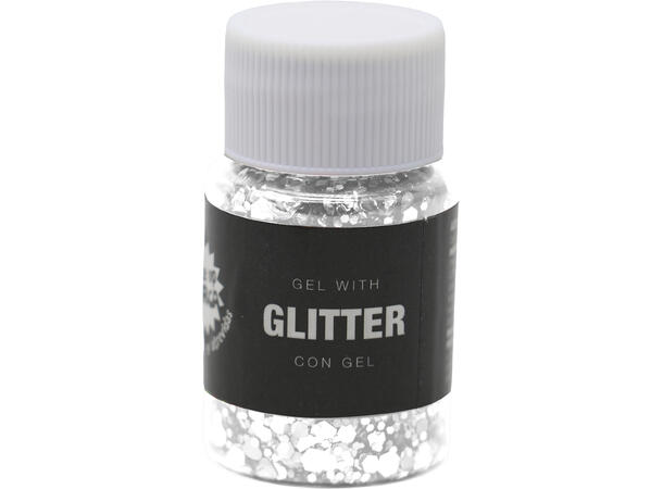 Glitter Gel - Hvit 1 Beholder med gel - 20g 