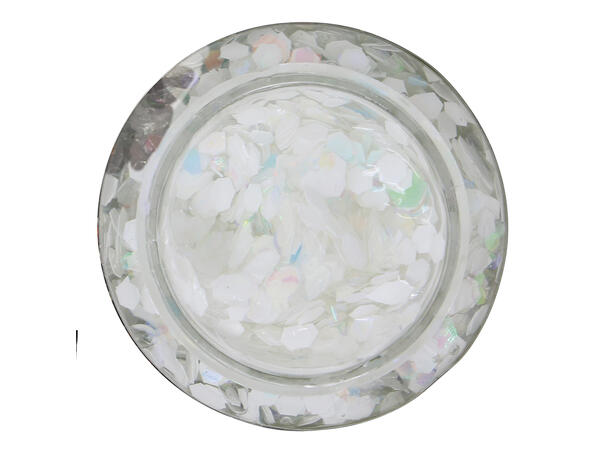 Glitter Gel - Hvit 1 Beholder med gel - 20g 