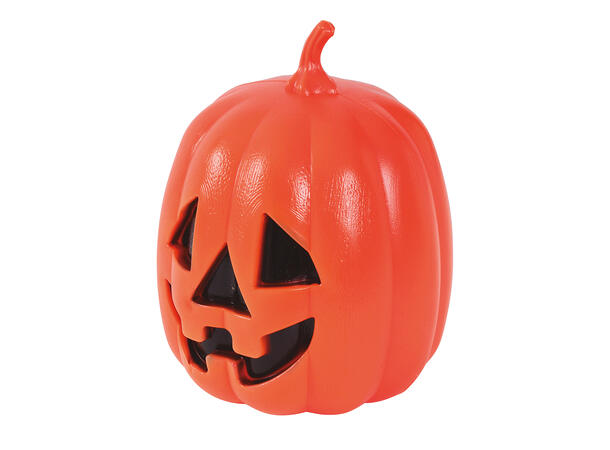 Gresskar lanterne med lys 1 Gresskar i plast - 27cm 