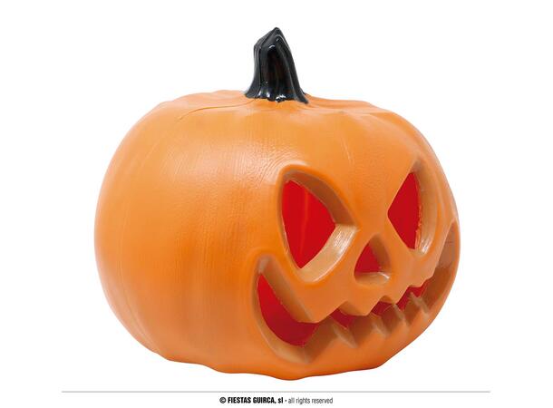 Gresskar lanterne med lys 1 Gresskar i plast - 20cm 