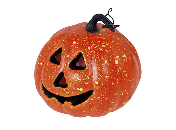 Gresskar lanterne med lys 1 Gresskar i skum - 20cm 