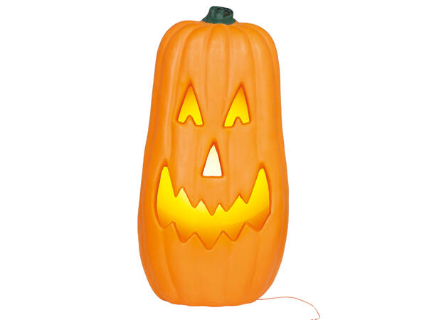 Gresskar m/intenst lys - oransje 1 Gresskar i PVC m/lys - 70cm 