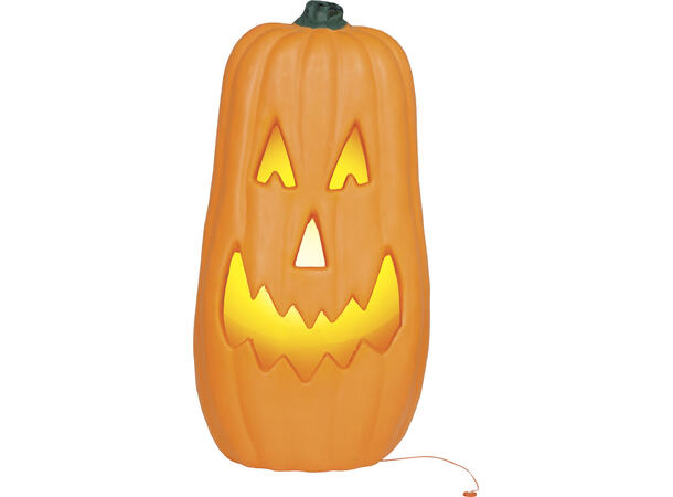 Gresskar m/intenst lys - oransje 1 Gresskar i PVC m/lys - 70cm 