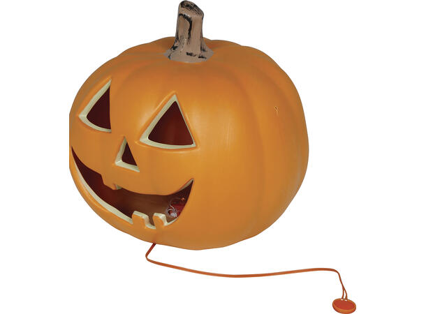 Gresskarlykt med intenst lys - oransje 1 Gresskar i PVC m/lys - 28cm 