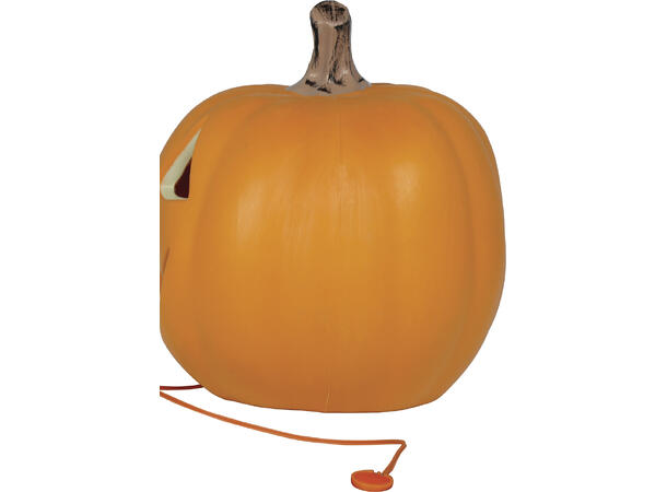 Gresskarlykt med intenst lys - oransje 1 Gresskar i PVC m/lys - 28cm 