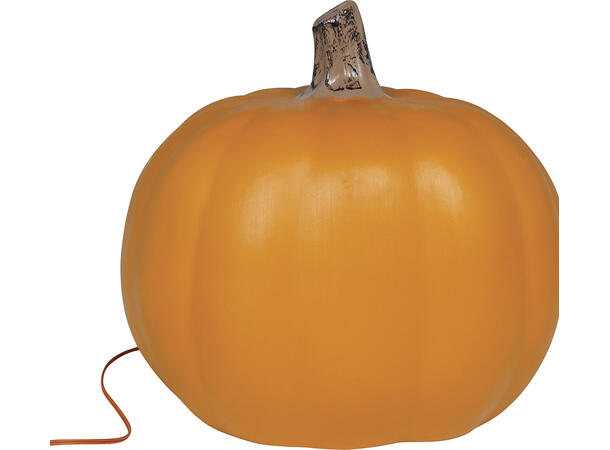 Gresskarlykt med intenst lys - oransje 1 Gresskar i PVC m/lys - 28cm 