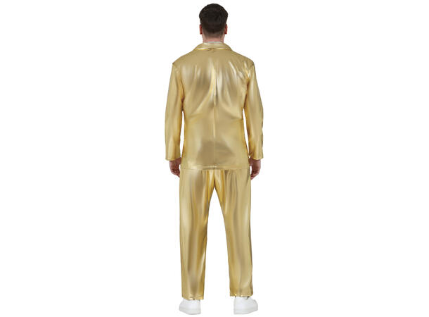 Gulldress - Bukse,jakke og slips 1 Herrekostyme - str 46-48 (S) 